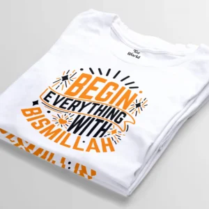 begin everything with bismillah white t-shirt bangladesh