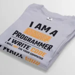 i am a programmer gray t-shirt bangladesh