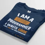 i am a programmer navy blue t-shirt bangladesh