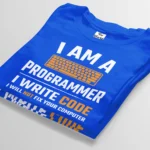 i am a programmer royal blue t-shirt bangladesh