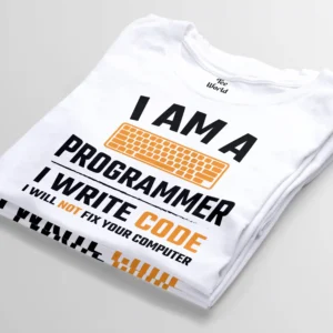 i am a programmer white t-shirt bangladesh