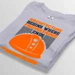 architecture begins gray blue t-shirt bangladesh tee world
