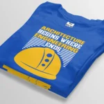 architecture begins royal blue blue t-shirt bangladesh tee world