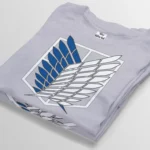 attack on titan logo gray t-shirt bangladesh tee world