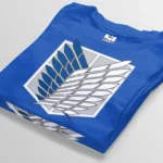 attack on titan logo royal blue t-shirt bangladesh tee world
