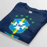 cbf brazil football navy blue t-shirt bangladesh tee world