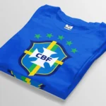 cbf brazil football royal blue t-shirt bangladesh tee world