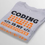 coding is my superpower gray t-shirt bangladesh tee world
