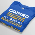 coding is my superpower royal blue t-shirt bangladesh tee world