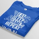 eat sleep game repeat royal t-shirt bangladesh tee world