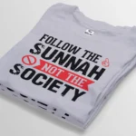 follow the sunnah not the socity gray t-shirt bangladesh tee world