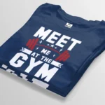 meet me at the gym navy blue t-shirt bangladesh tee world