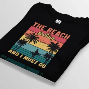 the beach calling and i must go black t-shirt bangladesh tee world