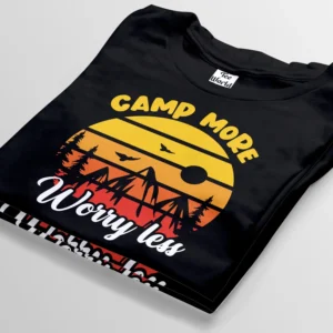 camp more worry less black t-shirt bangladesh tee world