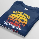 camp more worry less navy blue t-shirt bangladesh tee world