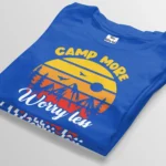 camp more worry less royal blue t-shirt bangladesh tee world