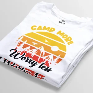 camp more worry less white t-shirt bangladesh tee world