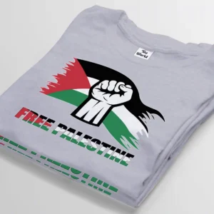 free palestine gray t-shirt bangladesh tee world