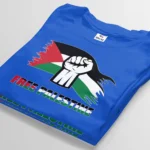 free palestine royal blue t-shirt bangladesh tee world