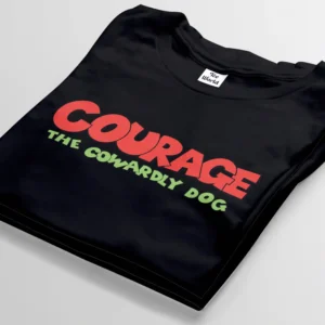 courage the cowardly dog black t-shirt bangladesh tee world