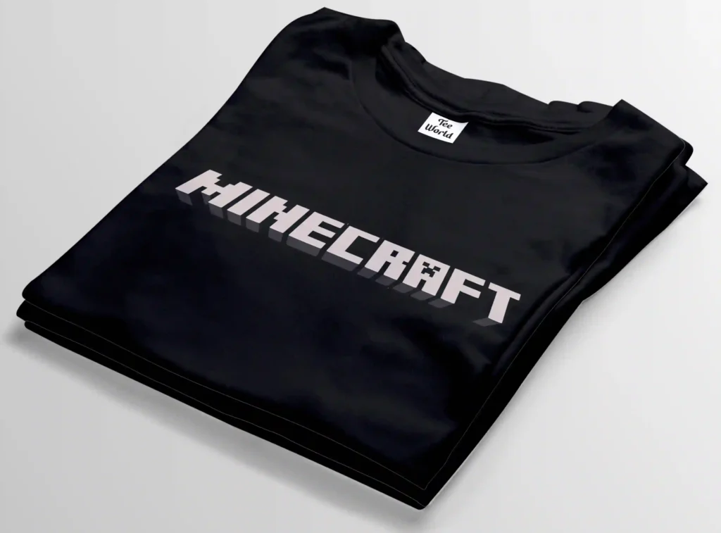 Maglietta Ufficiale Minecraft - Logo Nero, Cotone Comfort - Foto 7