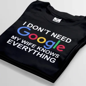 i don't need google black t-shirt bangladesh tee world