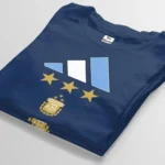 argentina 3 star navy blue t-shirt bangladesh tee world
