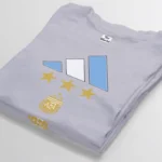 argentina 3 star gray t-shirt bangladesh tee world