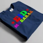 eid mubarak colorful navy blue t-shirt bangladesh tee world