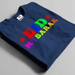 eid mubarak colorful navy blue t-shirt bangladesh tee world