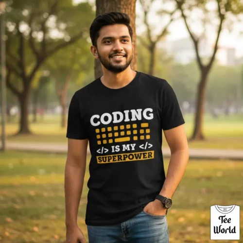 Home 229 Coding Is My Superpower T-Shirt Bangladesh