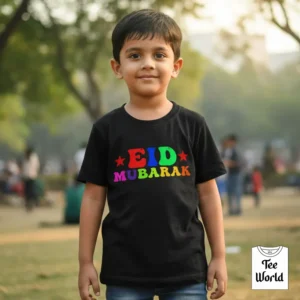 Home 241 Amazing Eid Mubarak Colorful Design T-Shirt Bangladesh (100% Premium)